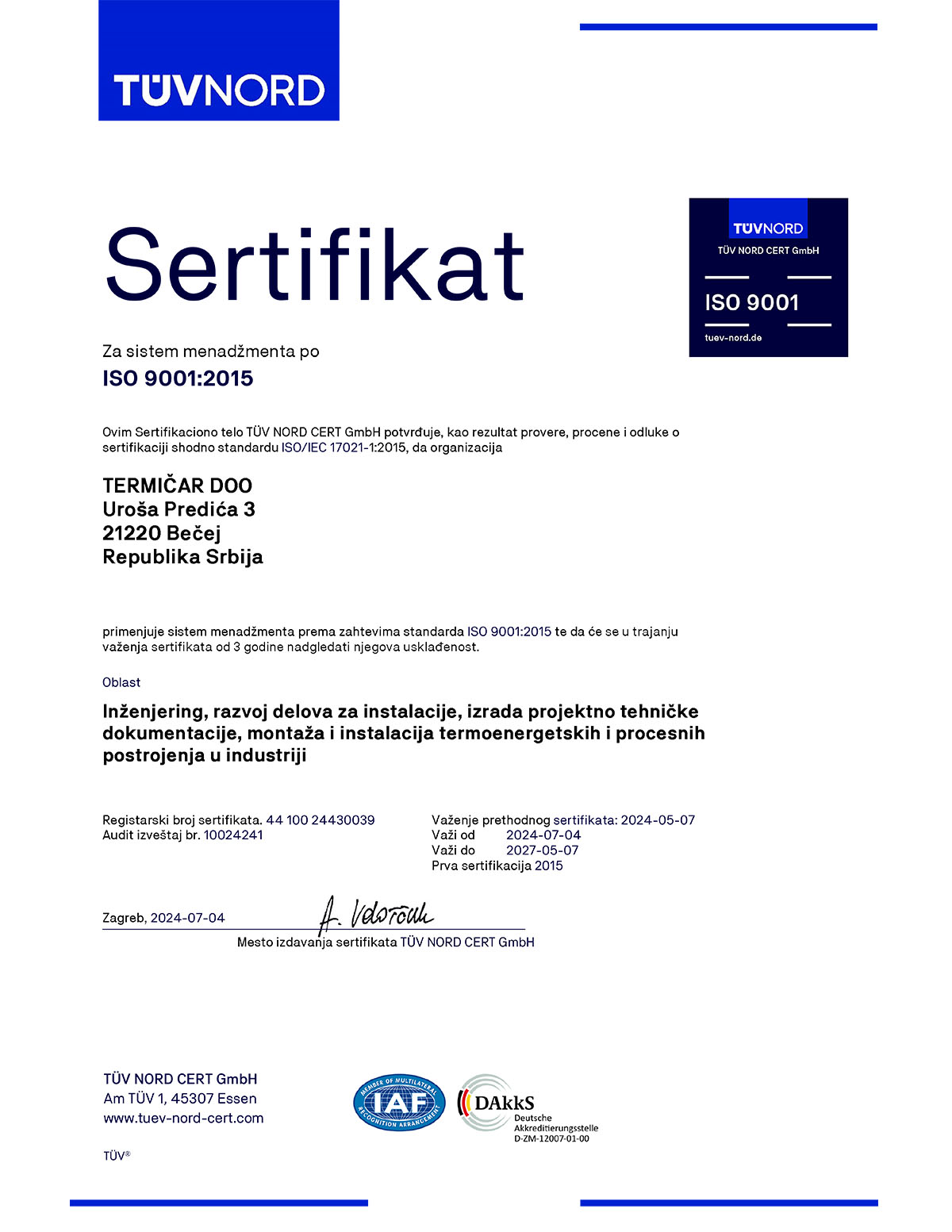 Sertifikat SRB